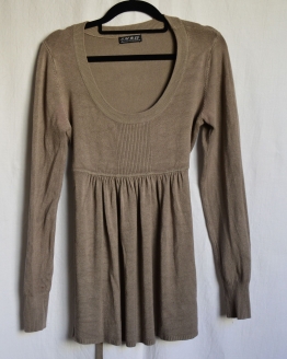 khaki knitted top_