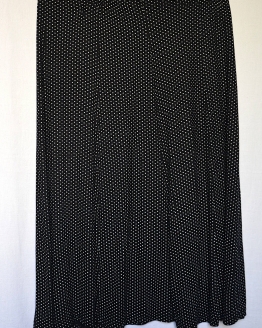 Spotted black midi skirt - 1