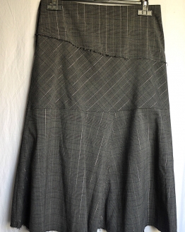 checked skirt raw ham - 1