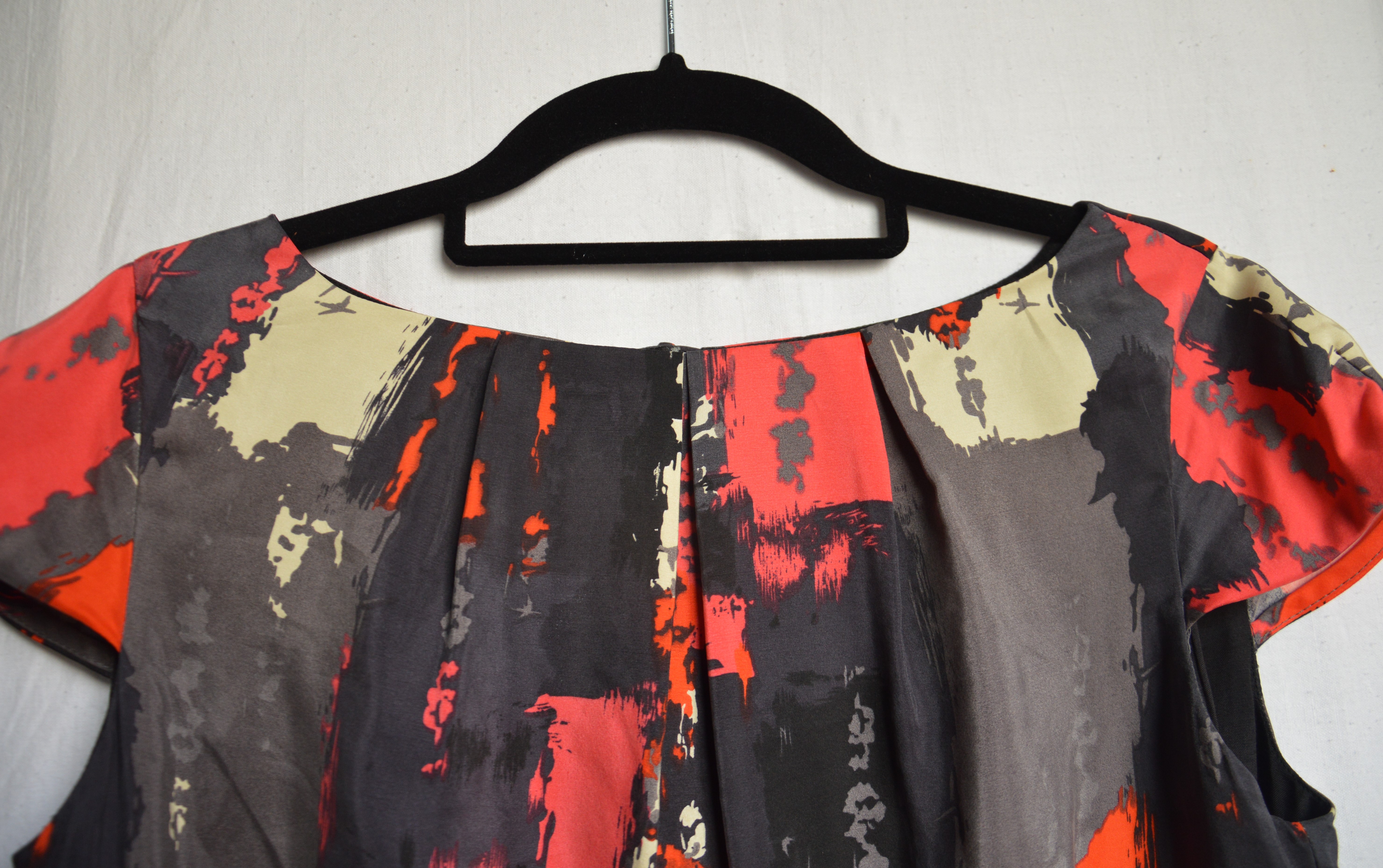 multicolor silk dress-detail