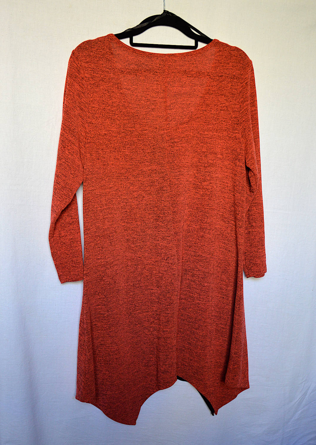 orange black flowy top - 2