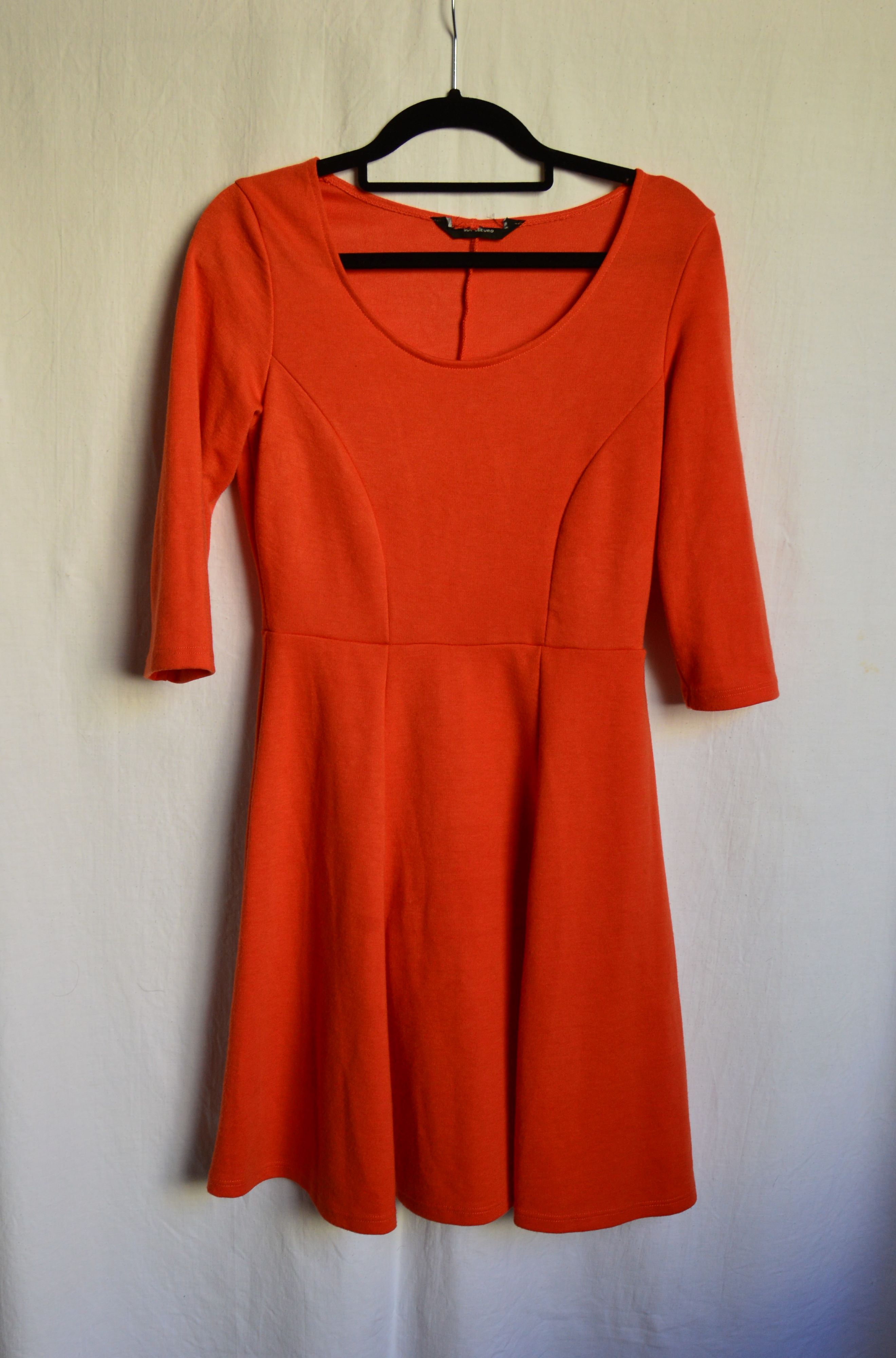 orange skater dress_1