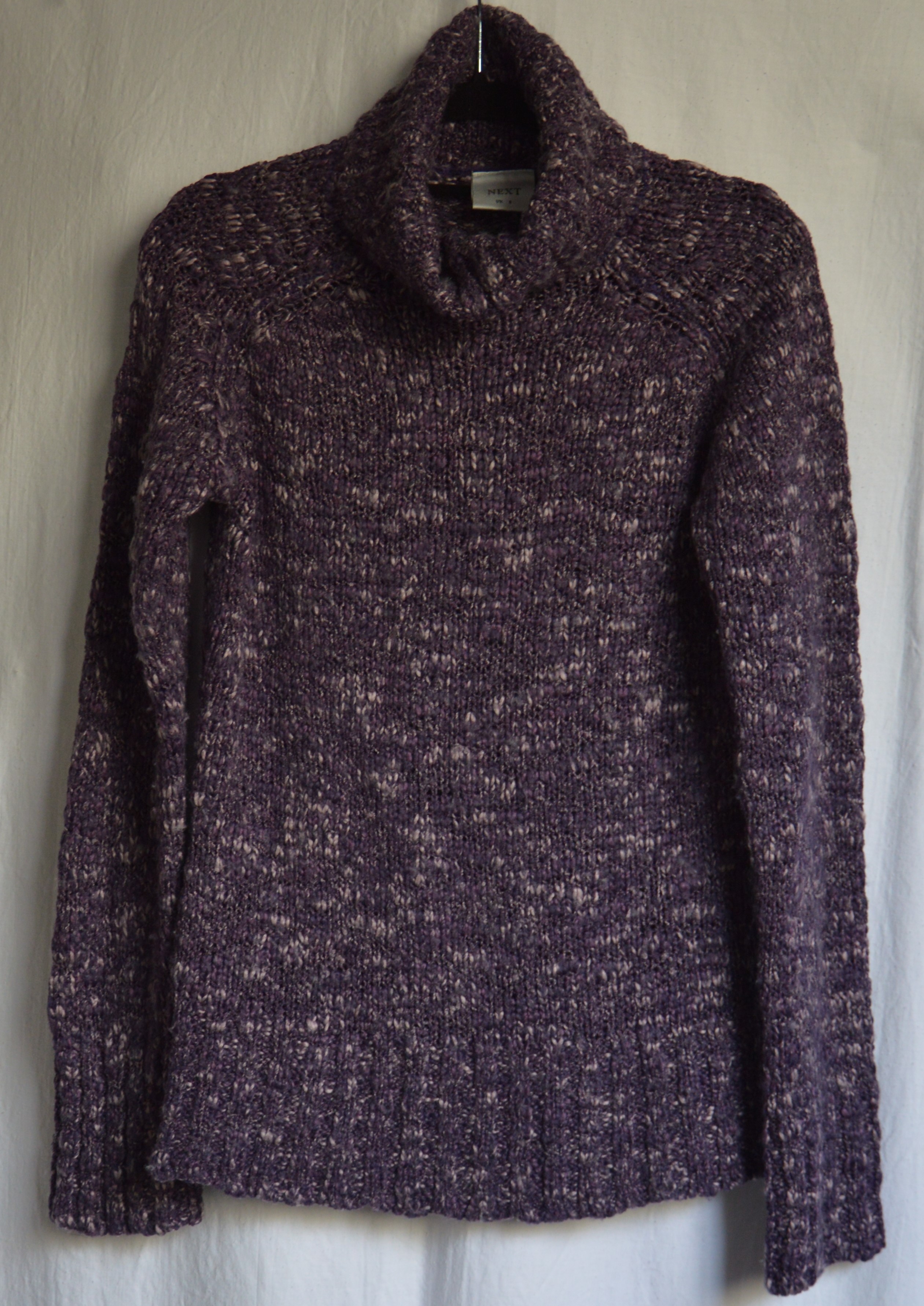 purple speckled sweater - 1