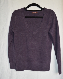 purple v neck - 1