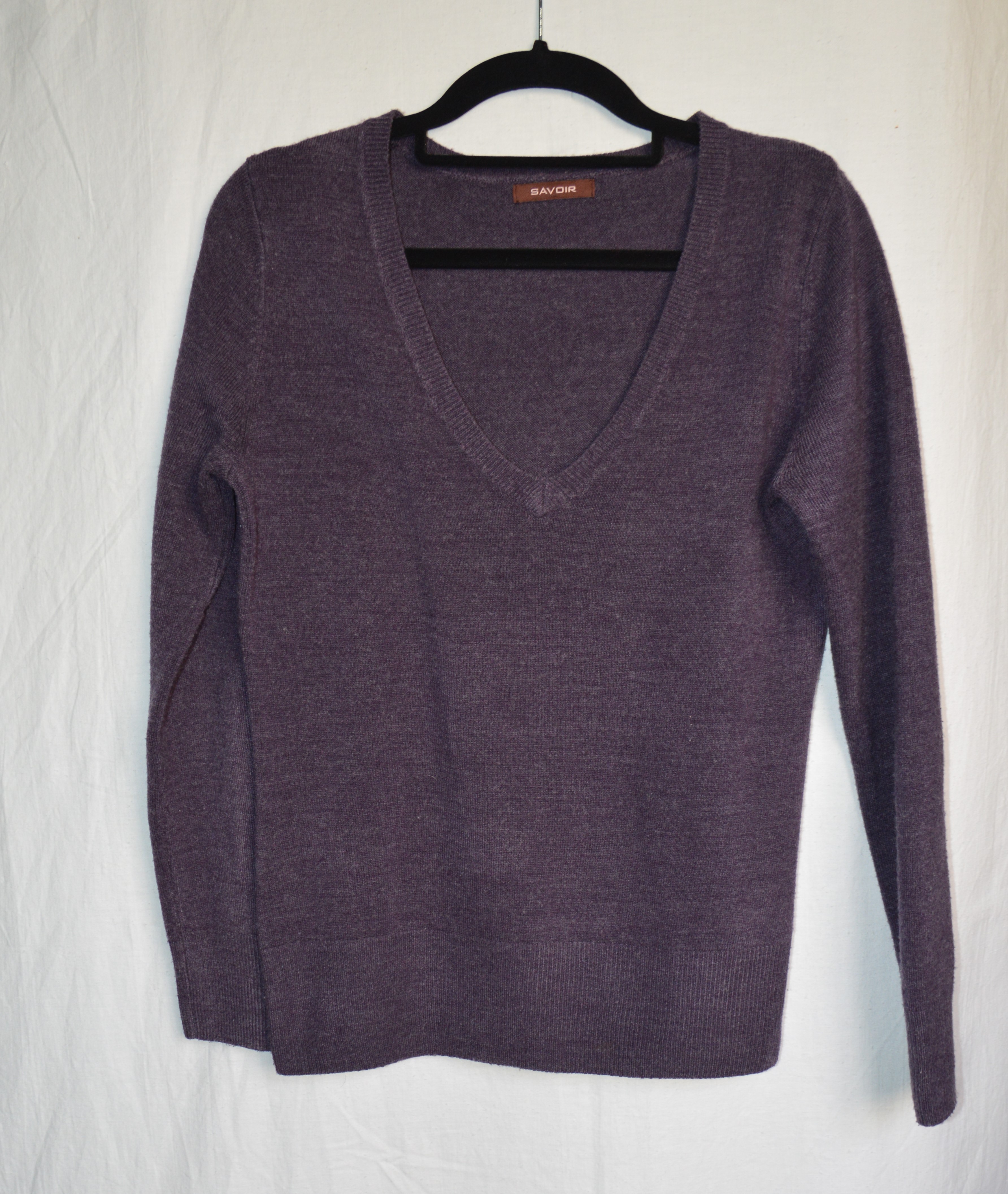 purple v neck - 1