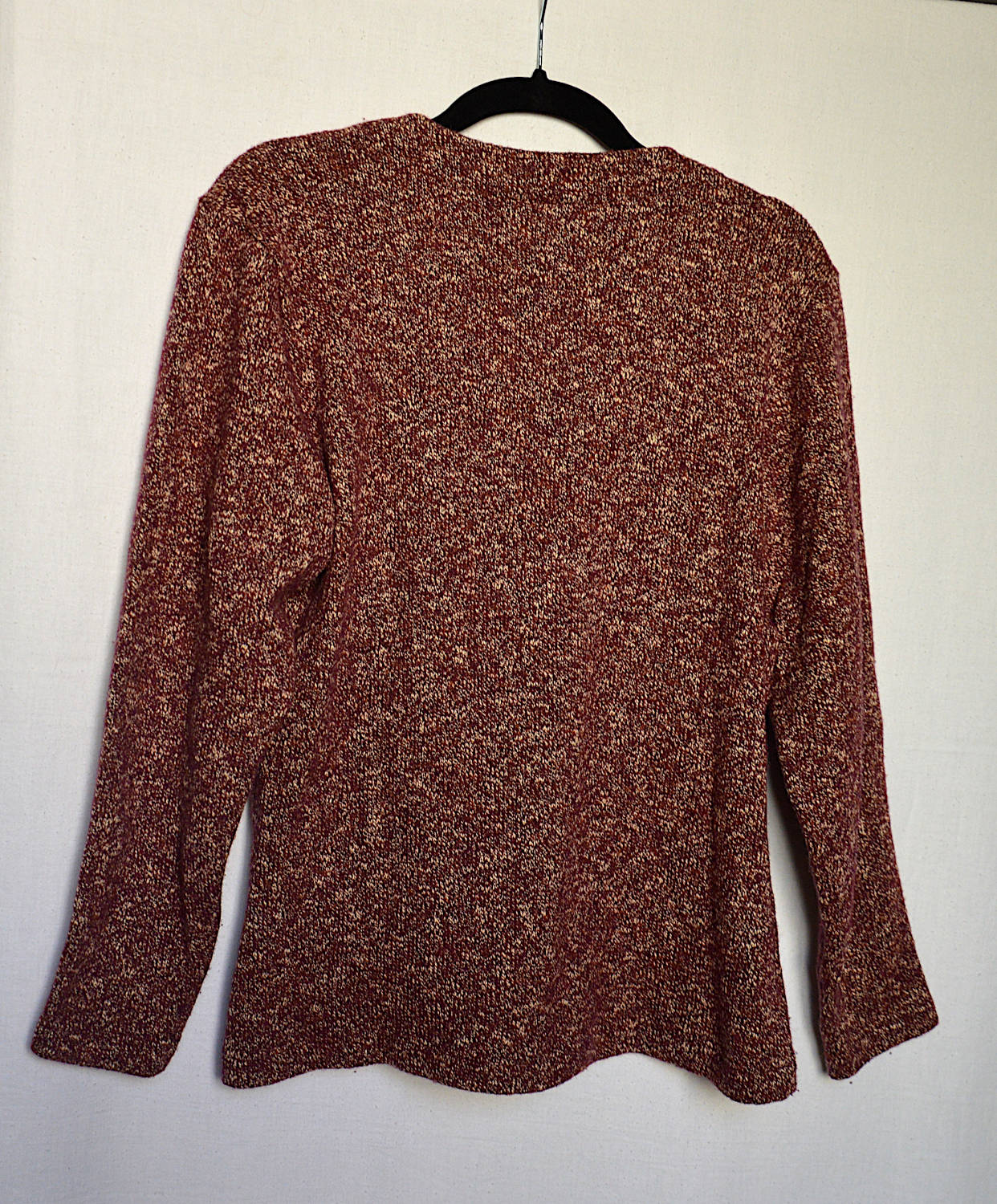 wine speckled cardigan - 2