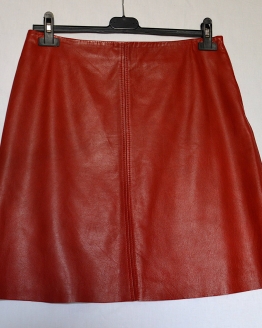 Red leather skirt - 1